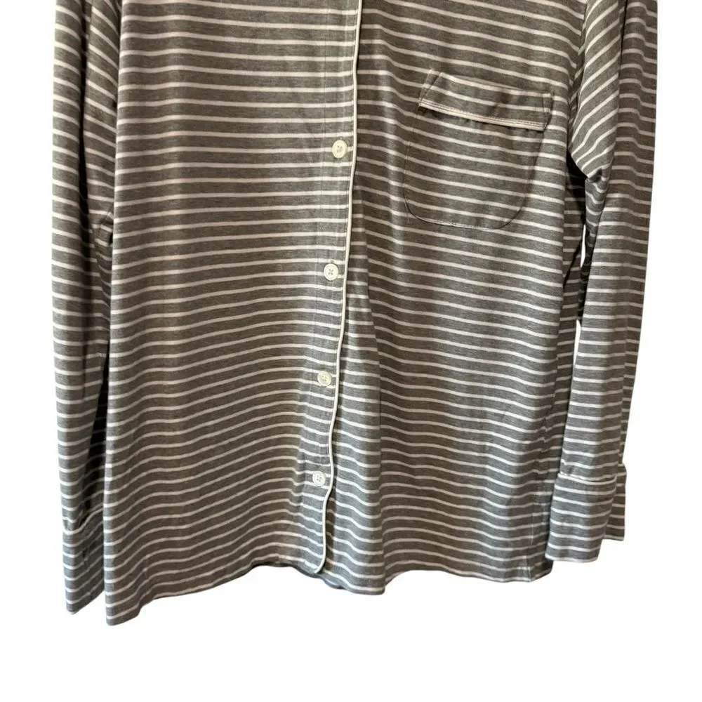 J.Crew Striped Dreamy Stripe Cotton Pajama Top
